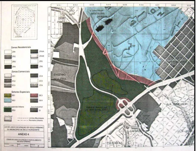 Figura 08: Detalhe da Folha de tombamento pela Lei Orgânica de 21/03/90 e pela Lei 5657/90, das áreas  correspondentes ao quarteirão 15 e 14