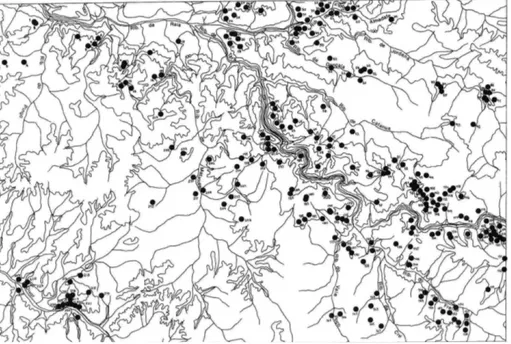 Fig. 1 Mapa geral da área de Pavia (Rocha, 1999).