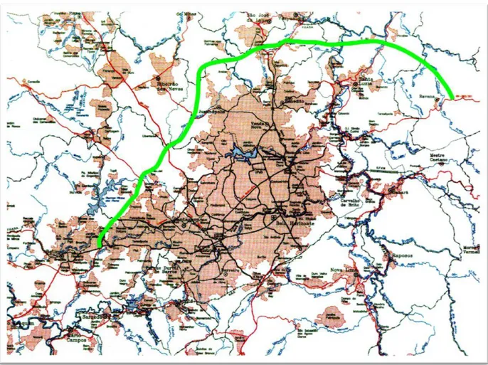 Figura 4: Contorno Viário Norte e sua relação com a mancha urbana 