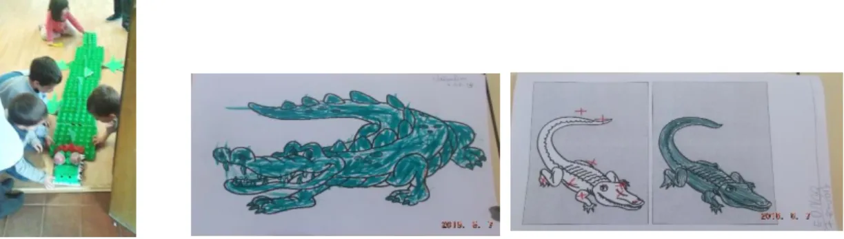 Figura 25 Crocodilo Danilo    Figura 26 Construção dos ovos 