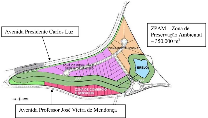 Figura 6.3 – Vista aérea da área do empreendimento (Fonte: NEPAQ). Avenida Presidente Carlos Luz 