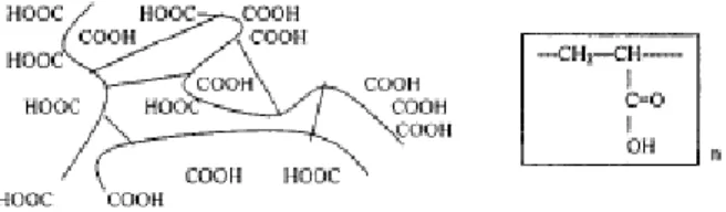 Figura 10 - Estrutura química e molecular da forma ácida das resinas de carbopol  (SINGLA et al., 2000)