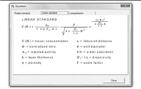 Figura 6.3  – Interface de utilização do software ANDURIL –  Janela de escolha do modelo de dispersão (Radial, axial ou 