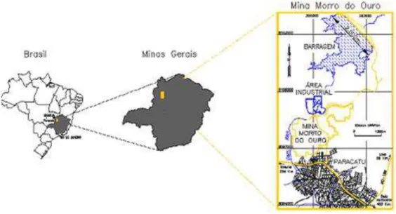Figura 3.1: Localização geográfica da Kinross-Paracatu. 