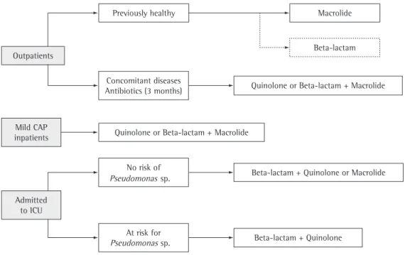 Figure 4 - Initial empirical antibiotic therapy according to degree of severity.