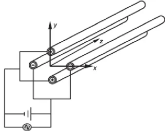 Figura 1.4: Esquema de um analisador quadrupolar (CHIARADIA, 2008) 