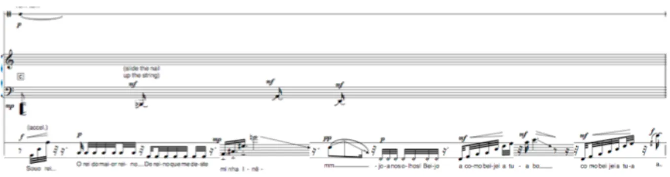 Fig. 15: Excerto de secção final, utilização da voz no final da secção. 
