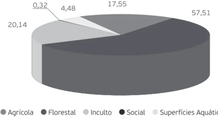 Gráfico 2. Percentagem de Uso do Solo 2000 (Fonte: CLC’2000)