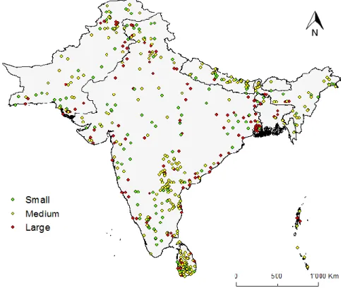 Figure  3  -  Frequency  of  species  per  5g  class  of  body  weight.  The  first  red  circle  denotes  the  “Small” 