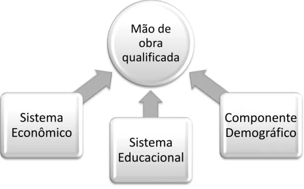 Figura 1: Esquema ilustrativo da formação de mão de obra qualificada 