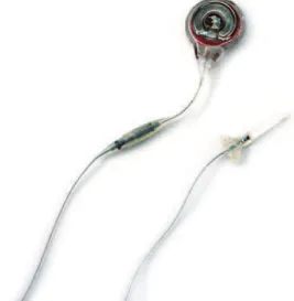 Figura 1 - Marca-passo diafragmático com o receptor  conectado ao eletrodo.