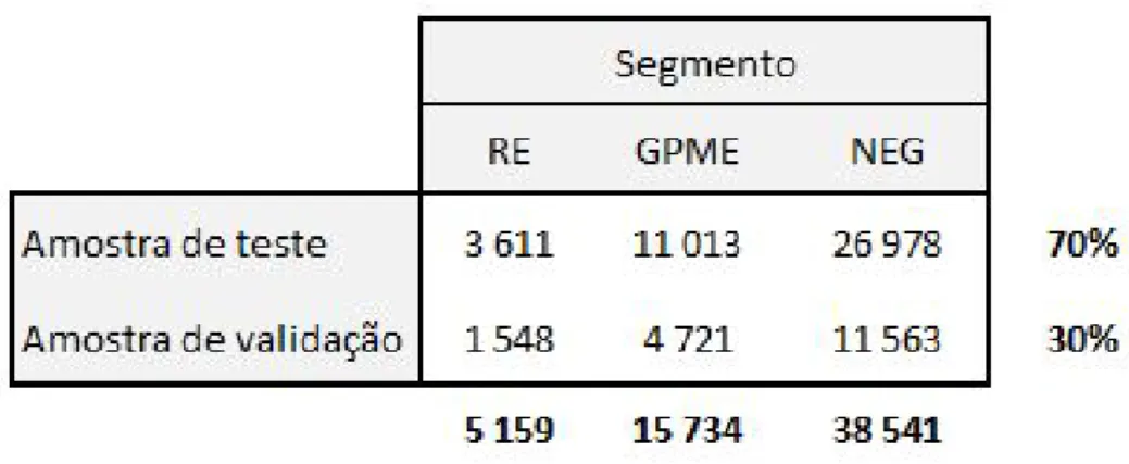 Figura 4.1. Divisão da Amostra