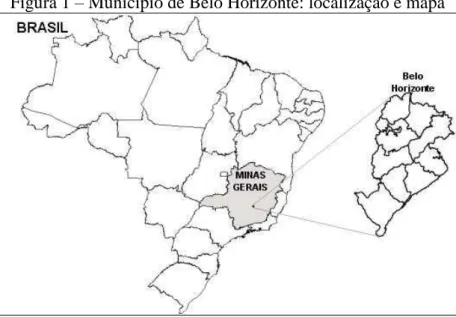 Figura 1  – Município de Belo Horizonte: localização e mapa 