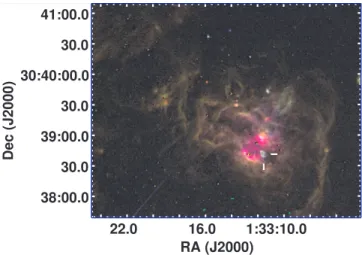 Fig. 1.—Large squares indicate the 16A8 ; 16A8 ACIS-I detector footprints for the pointings closest to the SNR ( Field 4), superposed on a deep H image taken with the Burrell Schmidt telescope at Kitt Peak ( McNeil &amp; Winkler 2006).