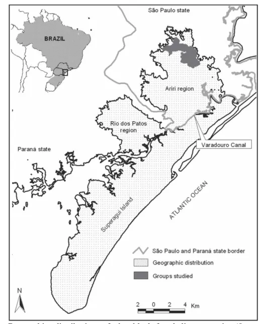 Fig.  1.  Geographic  distribution  of  the  black-faced  lion  tamarin  (Leontopithecus 