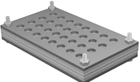 Figure 3.2 - Colloidal crystal mold with 32 cavities with 5,93 mm of diameter [46].