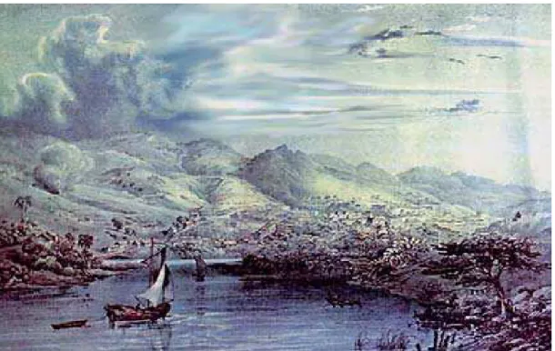FIG. 1 -  RUGENDAS, Johan Moritz. Sabará, litografia, 1835. In:  Viagem pitoresca  através do Brasil 