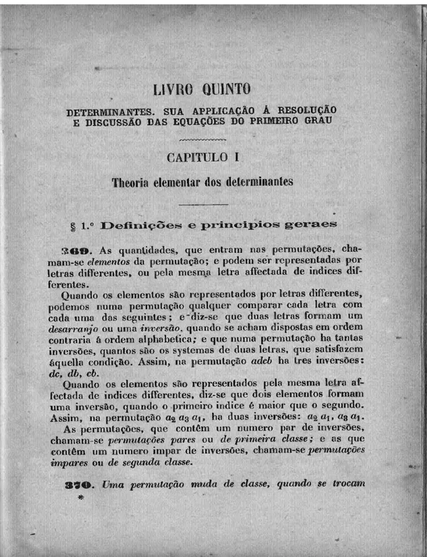 Figura 6  – Página do livro de Tratado de Álgebra Elementar.    Fonte: Livro: Tratado de Álgebra Elementar 