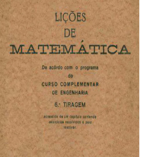 Figura 7  – Capa do livro de Thales Mello   Fonte: Livro: Lições de Matemática, 1938 