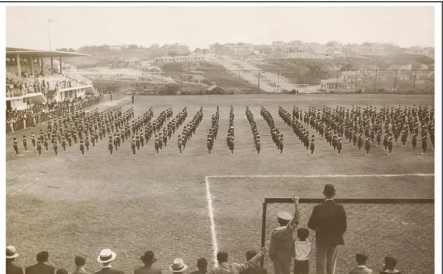 FIG. 4: Dtividade orfeônica no antigo campo do Dmérica F. C. – 1938.