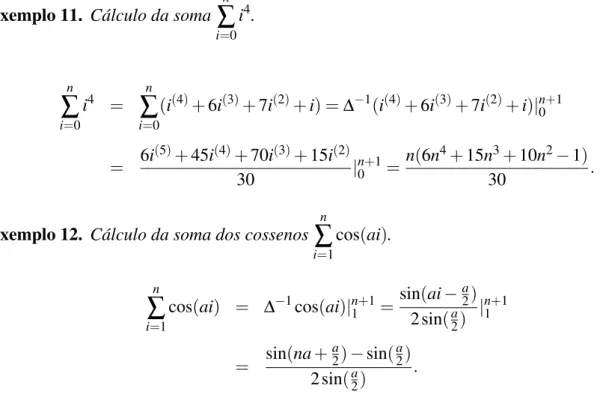 Tabela 3 – Somas finitas Fonte: ( LUIS , 2006 )