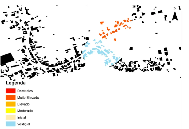 Figura 6: Mapa de risco de infestação da praga de Cryptotermes brevis obtido com dados da monitorização realizada no ano de 2018 na freguesia do Porto Judeu no concelho de Angra do  Heroísmo.