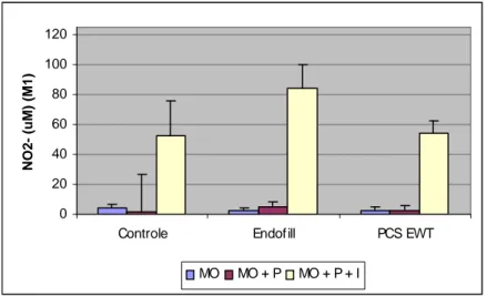 Gráfico  14  -  Produção  de  óxido  nítrico  (NO 2 - )  por  macrófagos  M1  provenientes  de  camundongos 
