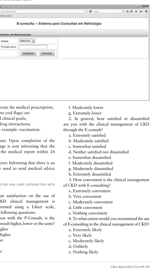 Figure 5. Print screen from the E-Consult Platform.