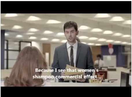 Figure 3. Screenshot from Dove Men Care+ Shampoo advertising   https://www.youtube.com/watch?v=yclM-IPP52w 