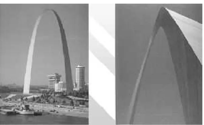 Figura 57 – Arco em forma de Catenária com 192m. Missouri (Estados Unidos): Homenagem ao presidente  Thomas Jefferson 