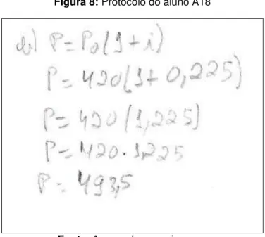 Figura 8: Protocolo do aluno A18 