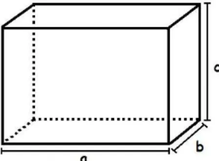 Figura 8 – Paralelepípedo reto retângulo com lados a, b e c