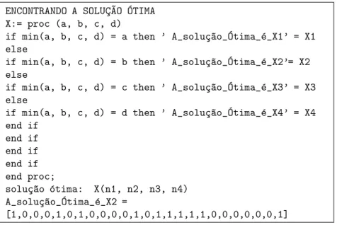 Figura 16 – Jogo e sua solu¸c˜ ao ´ otima