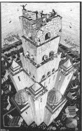 Figura 06: Tower of Babel, 1928. M.C. Escher 