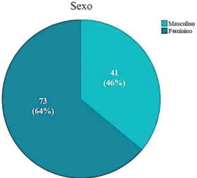 Figura 5. Distribuição dos participantes por sexo. 