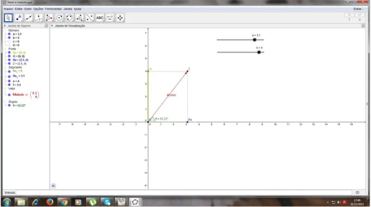 Figura 4.8: Atividade dinˆamica “M´odulo de um n´ umero complexo”(fonte: a autora)