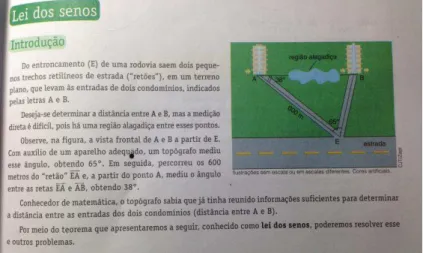 Figura 12 - Recorte da página 39 _ Contextualização – Lei dos senos 