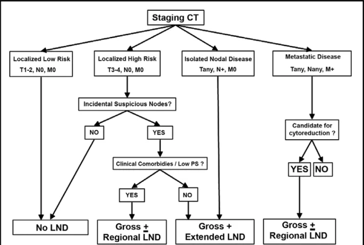 Figure 1 – Lymph node dissection during radical nephrectomy algorithm.