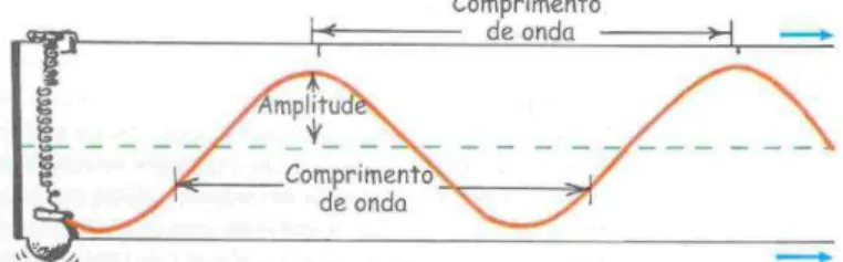 Figura 8 - Esquema: Comprimento e Amplitude de Onda  Fonte  – HEWWIT (2002, p.332) 