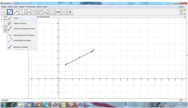 Figura 2.8: Ponto C do vetor − → v .