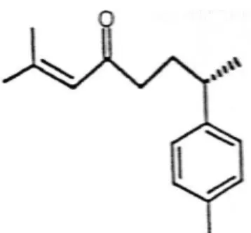 Figura 2  – Estrutura molecular do ar-turmerone  A  aplicação  do  extrato  aquoso  de  C