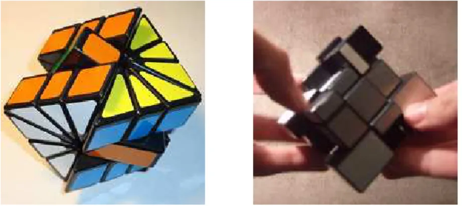 Figura 26: Square-2 (` a esquerda) e Cubo M´ agico Mirror Blocks (` a direita). Fonte: http://www.cinoto.com.br/website/index.php/tutoriais-96 .