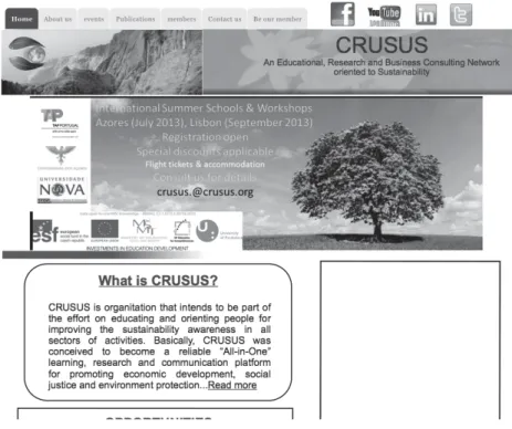 Figura 7. Website da CRUSUS. 