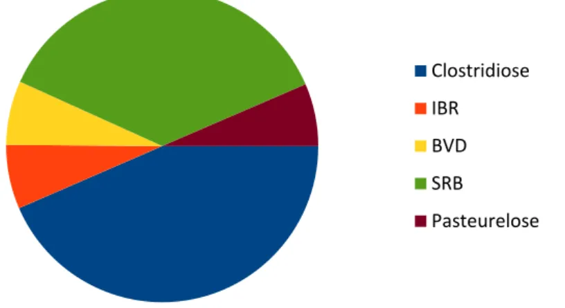 Gráfico 5. Ações profiláticas vacinais realizadas em bovinos (n= 3745), n representa o numero total de  vacinações realizadas