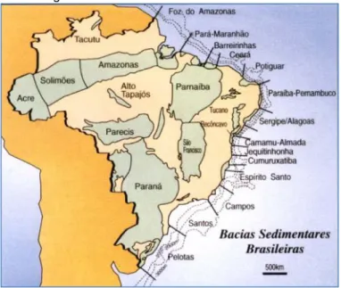 Figura 4.1: Bacias sedimentares brasileiras 