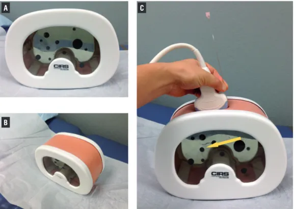 Figure 1 - Abdominal training phantom used for ultrasound-guided needle placement time trial