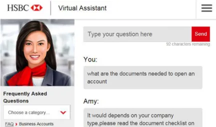 Figura 2.6: HSBC Virtual Assistant.