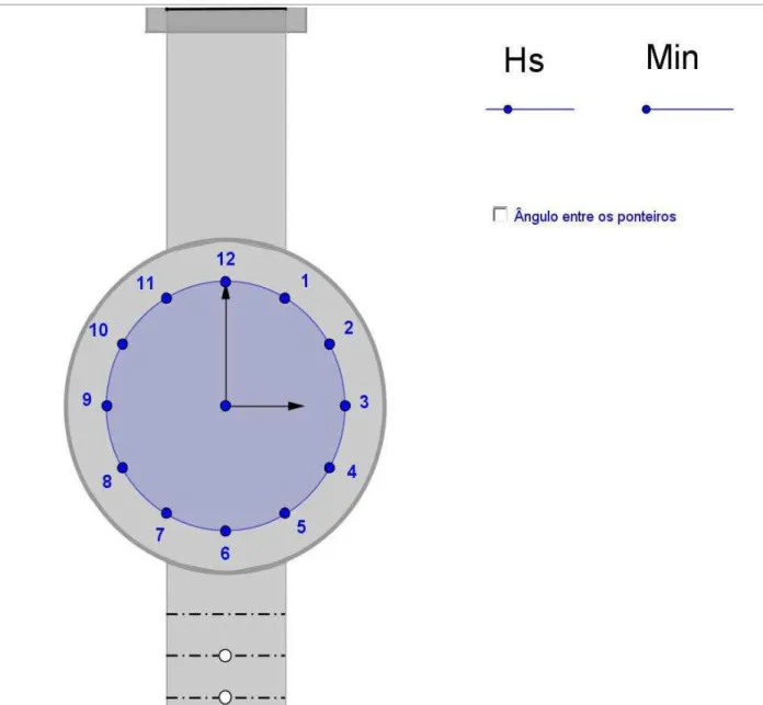 Figura 6. Layout do arquivo sobre ângulos - Relógio.