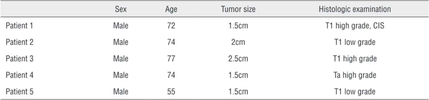 Table 1 - Patient demographics.