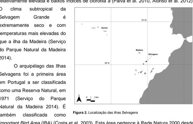 Figura 2. Localização das ilhas Selvagens 